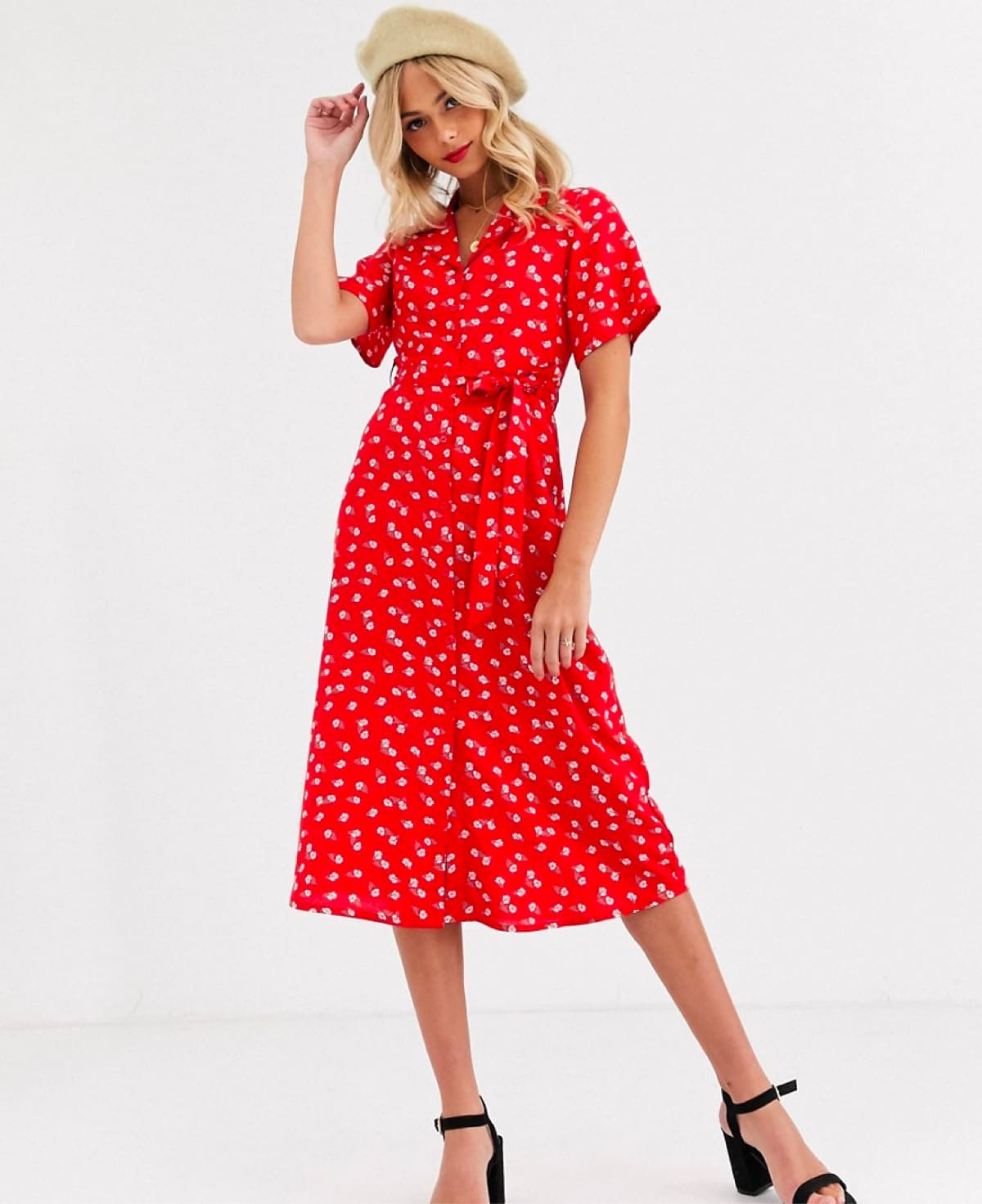 Midi printed dress