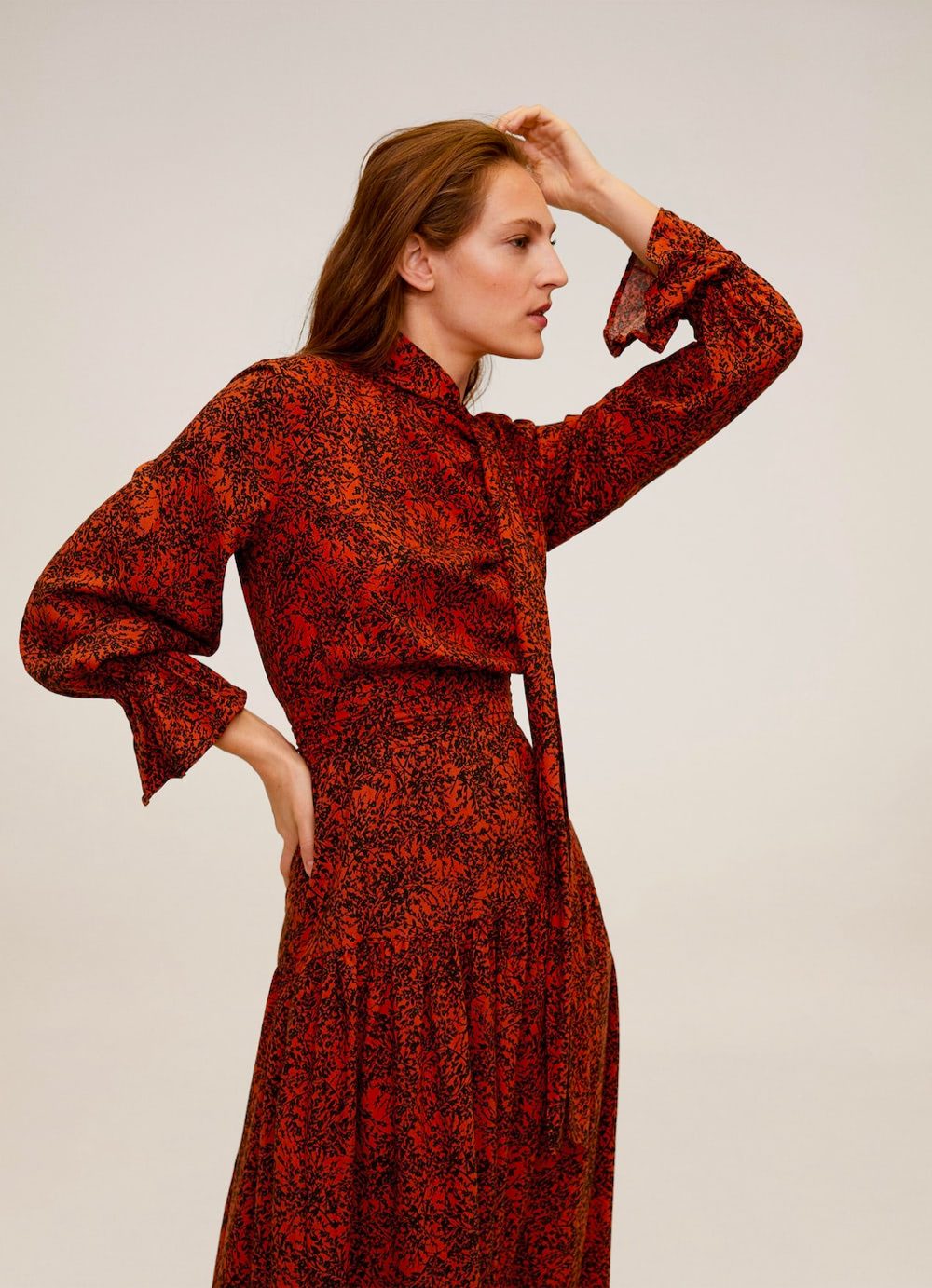 Midi printed dress - Imagen 2