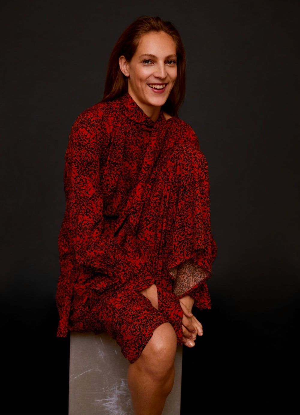 Midi printed dress - Imagen 4