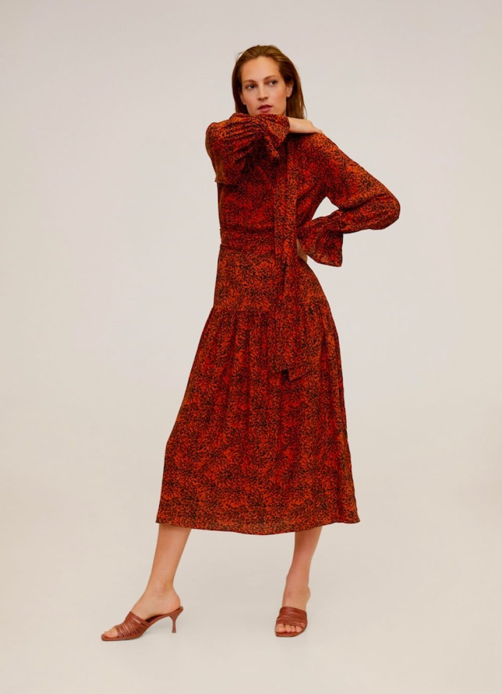 Midi printed dress