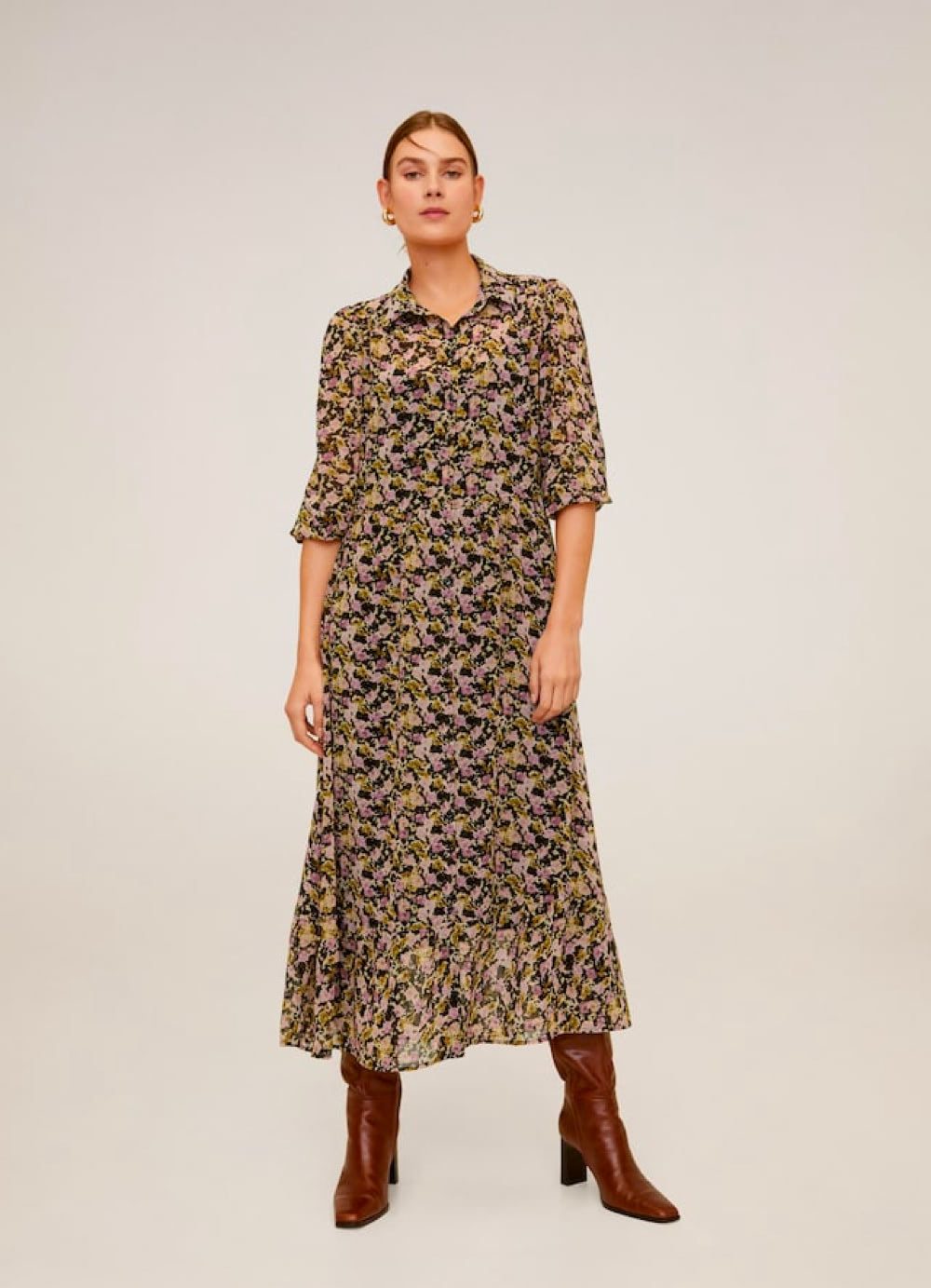 Floral print long dress